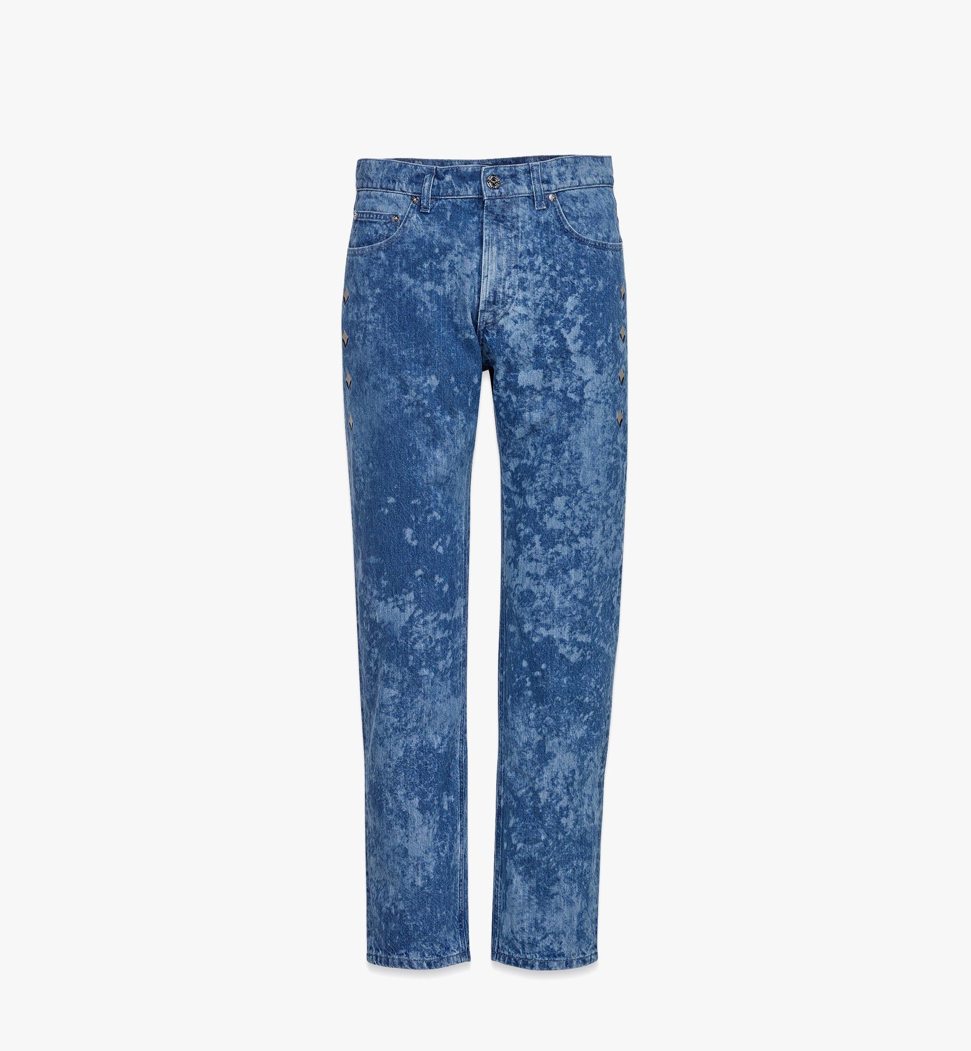 Jean à motif au laser en denim pour homme 1